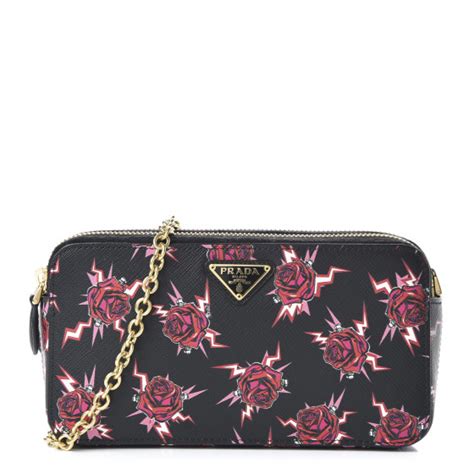 Prada x Frankenstein Universal Saffiano Rose Crossbody Bag.